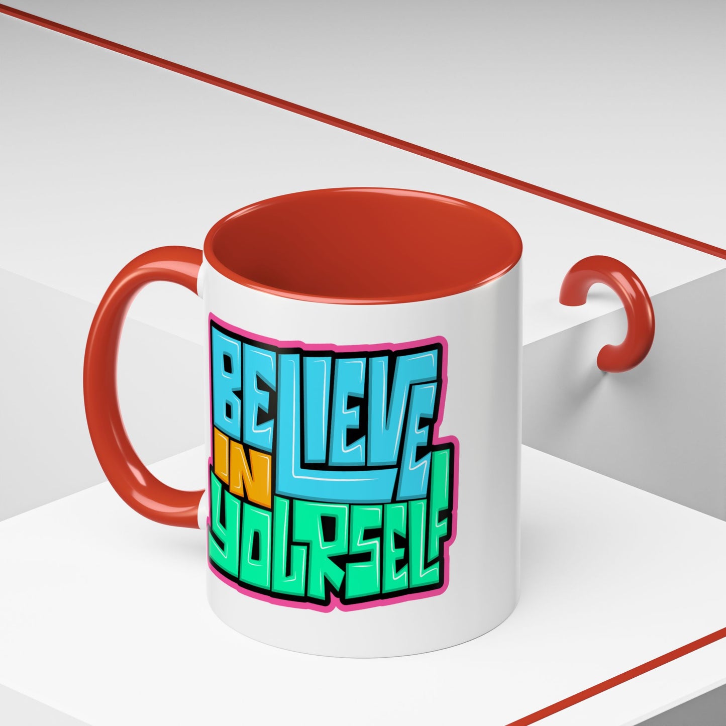 Motivation Mug - Believe In Yourself Graffiti