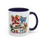 Christmas Mug - Merry Christmas Black Text Mouse Dog Cat Bird