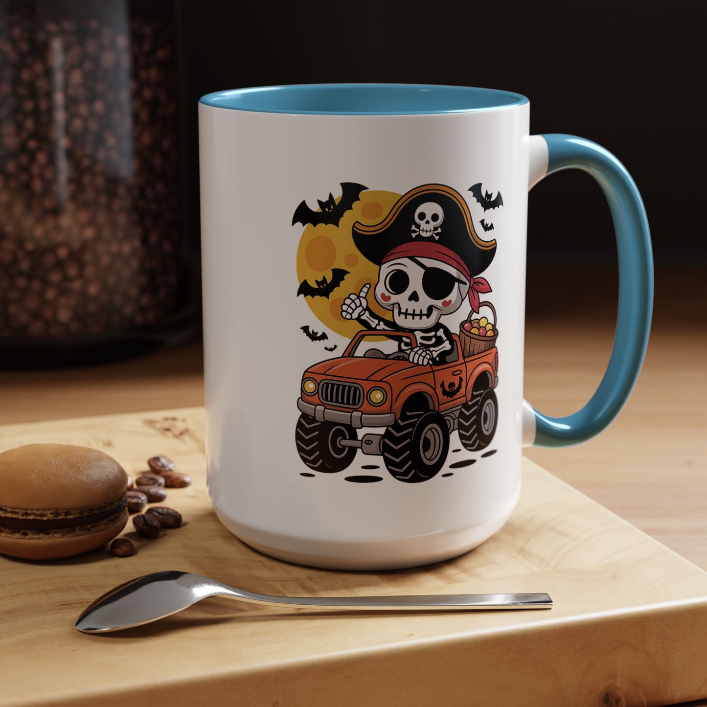 Halloween Mug - Driving Skeleton Pirate