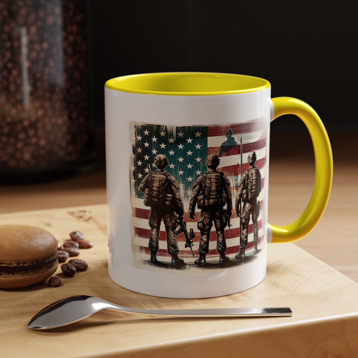 4th of July Mug - Soldiers American Flag