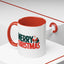 Christmas Mug - Merry Christmas Green & Red Text Santa Bag