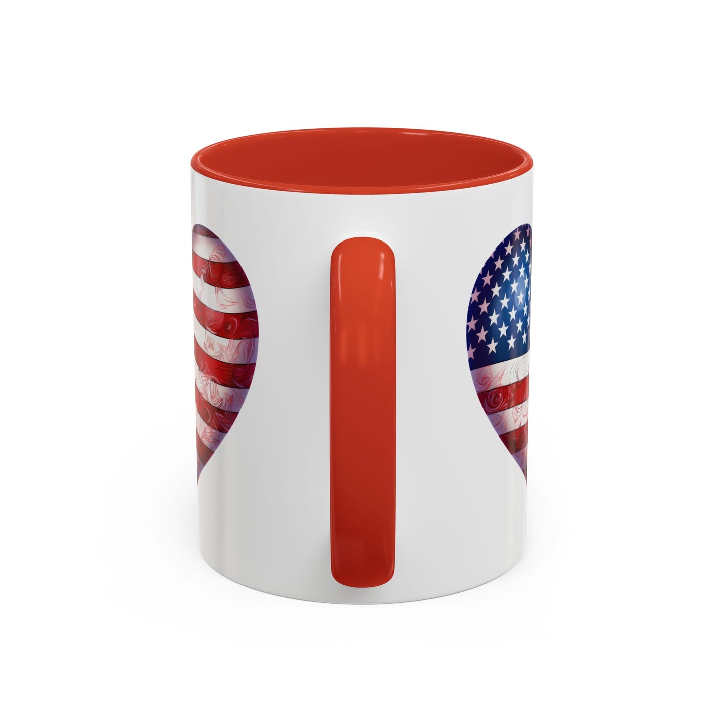 4th of July Mug - Heart American Flag