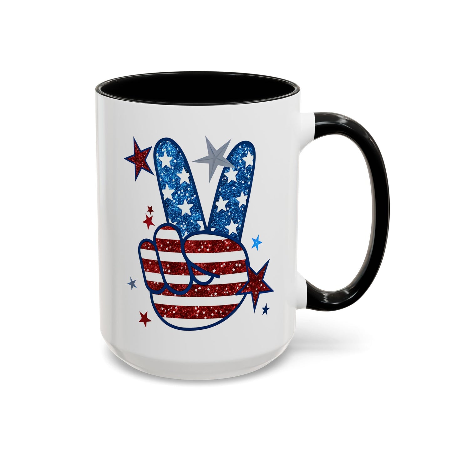 4th of July Mug - America Peace Sign