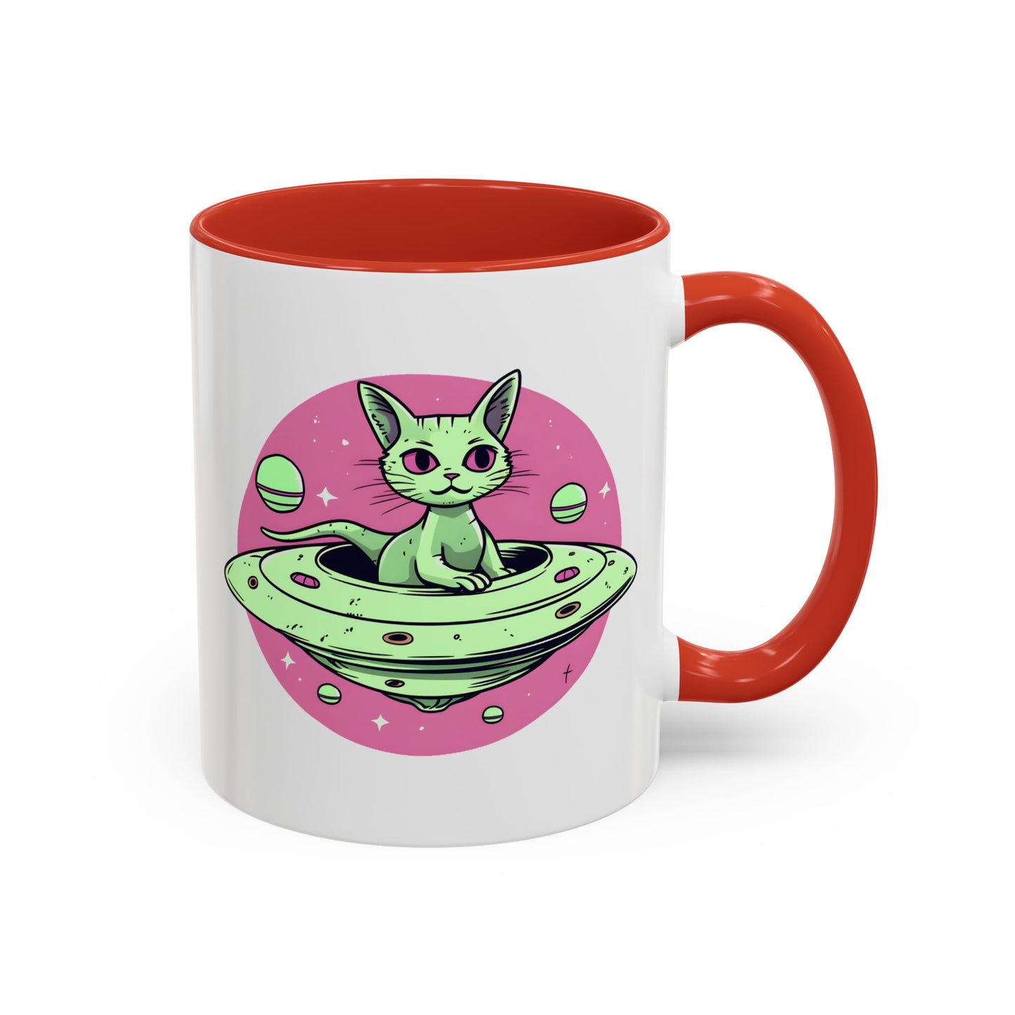 Alien Mug - Flying Saucer Cat