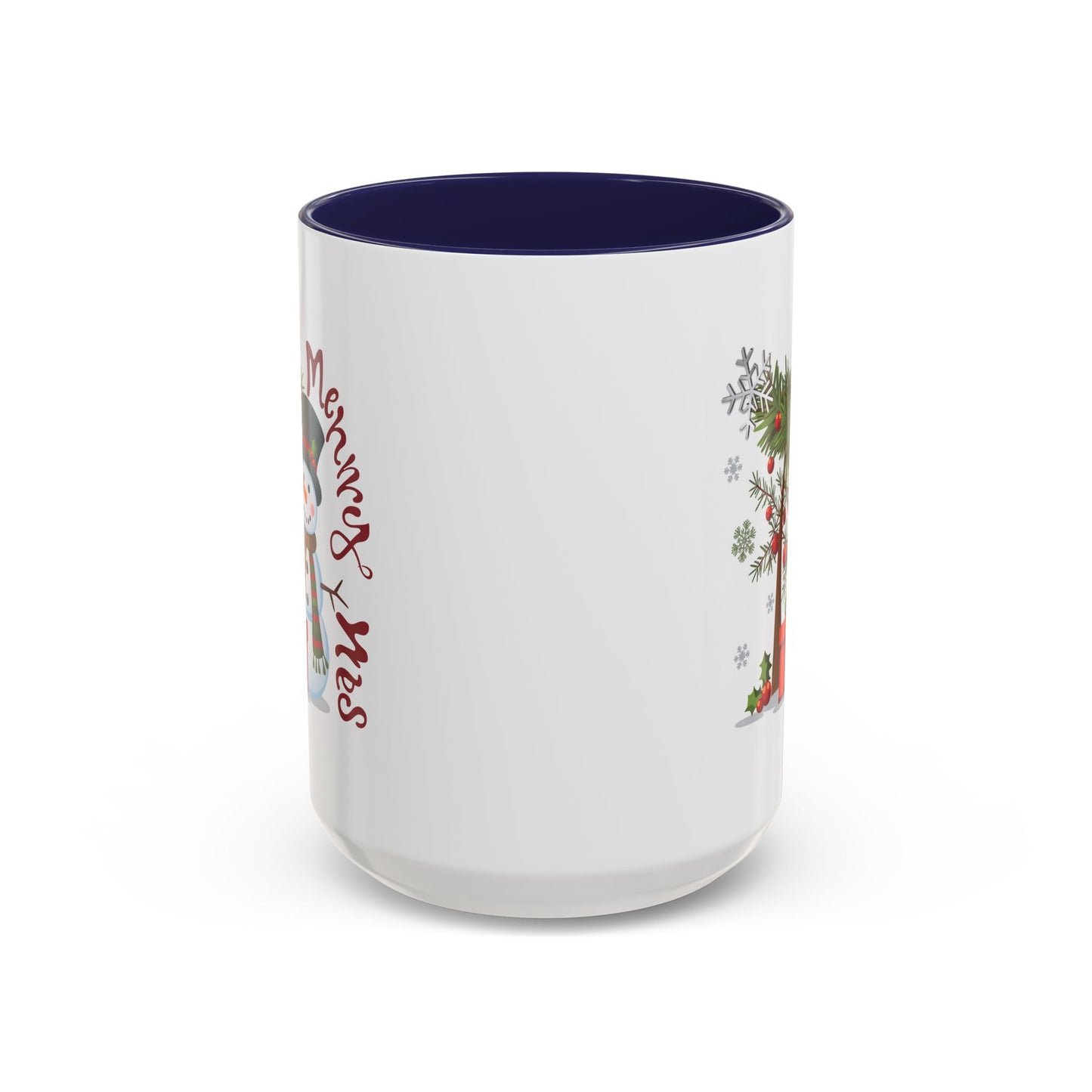 Christmas Mug - Merry Xmas Snowman Tree Present