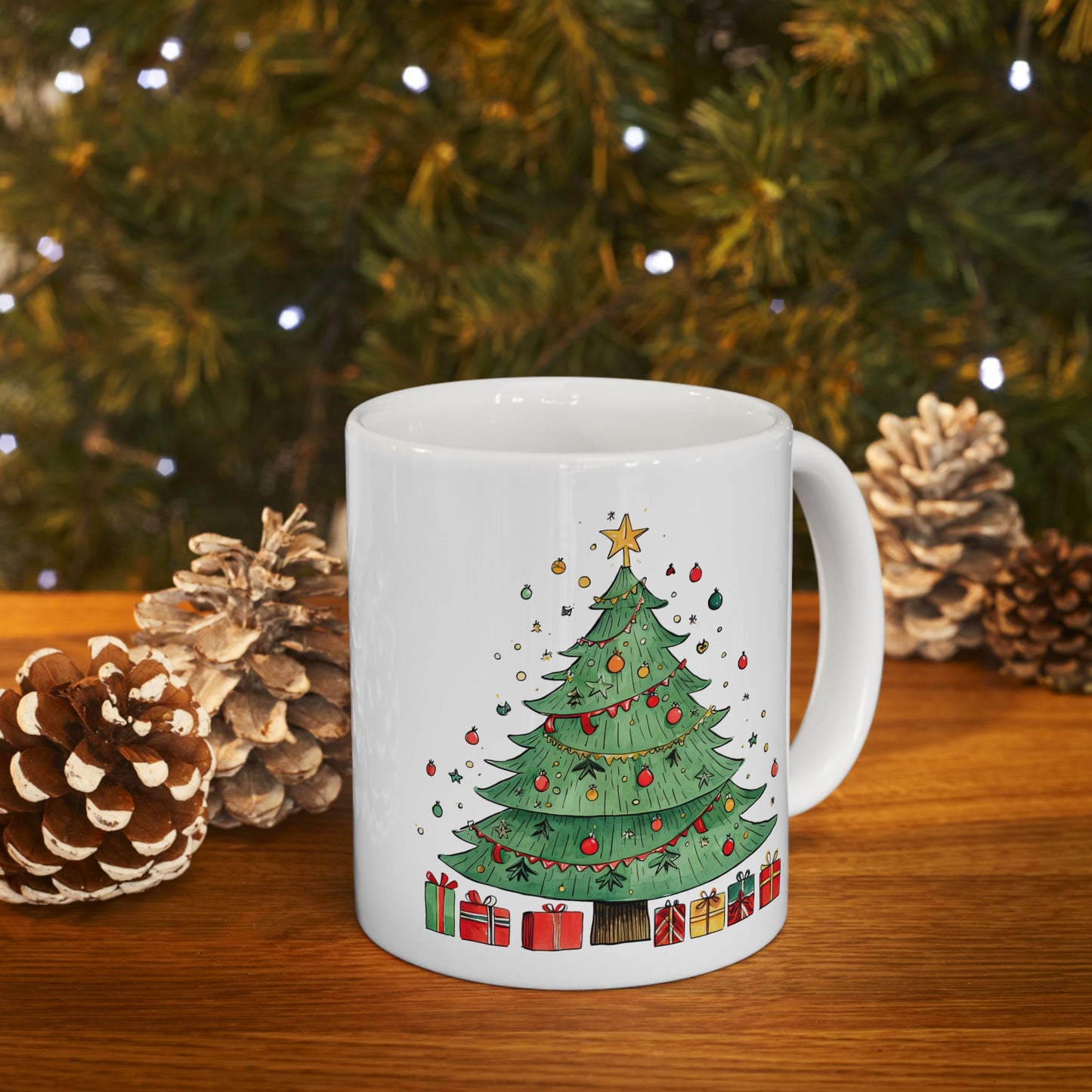 Christmas Mug - Christmas Tree with Presents