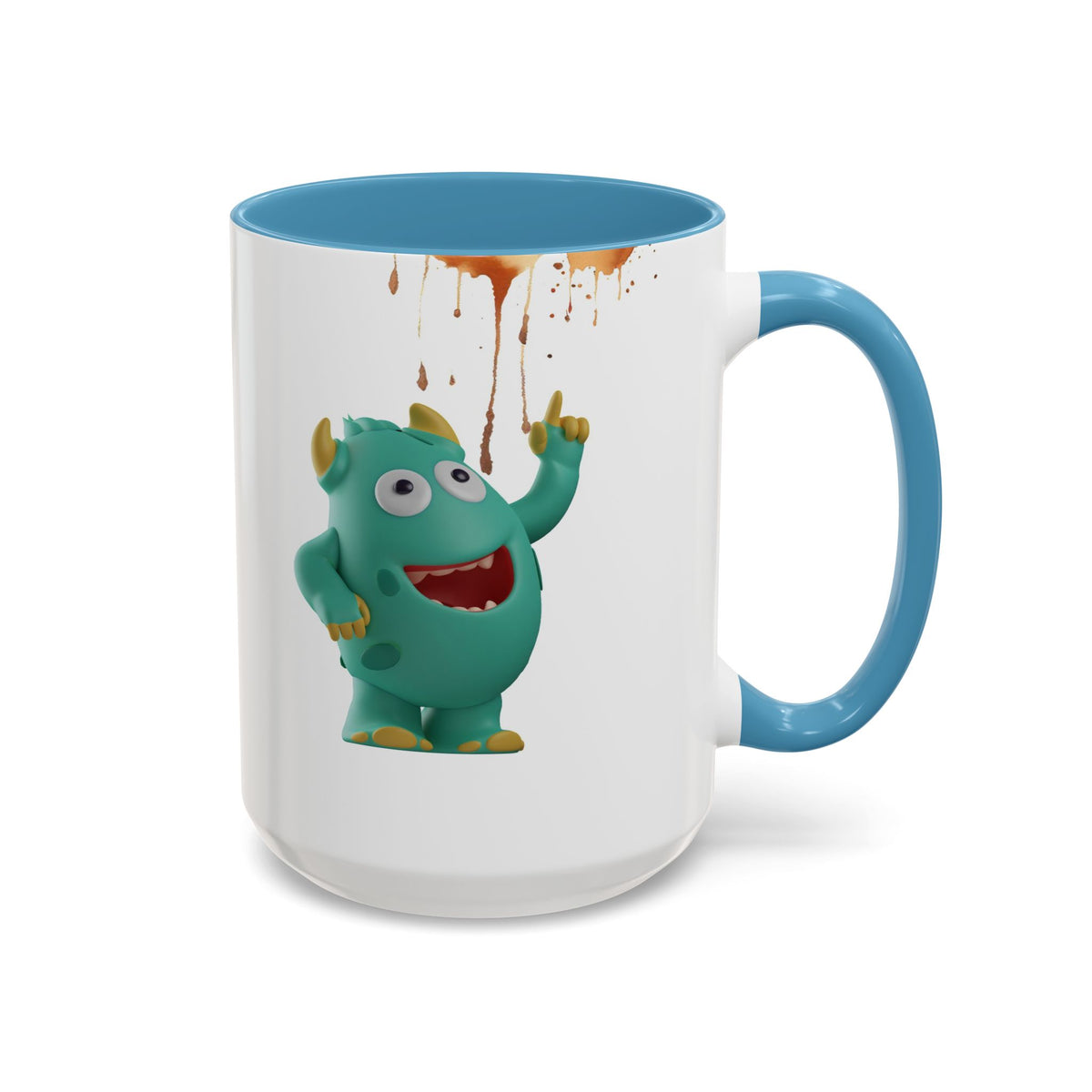 Humor Mug - Monster Drinks Coffee Spill