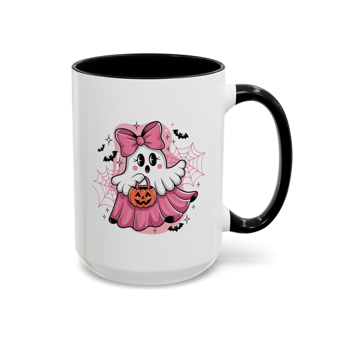 Halloween Mug - Ghost With Pink Bow
