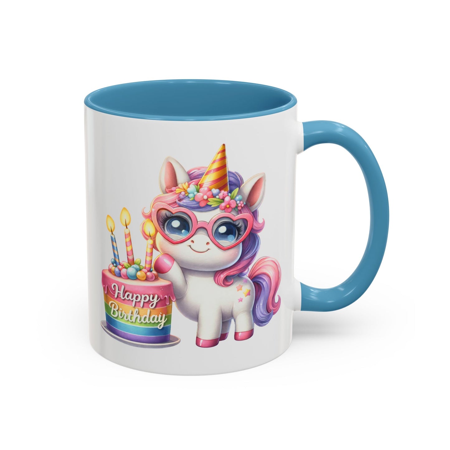 Birthday Mug - Unicorn Candles