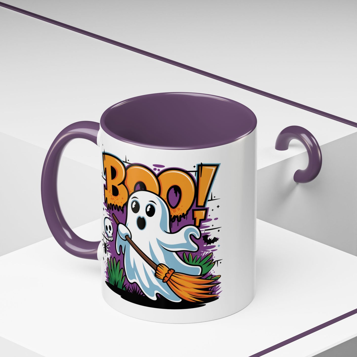 Halloween Mug - Boo! Flying Ghost With Broom
