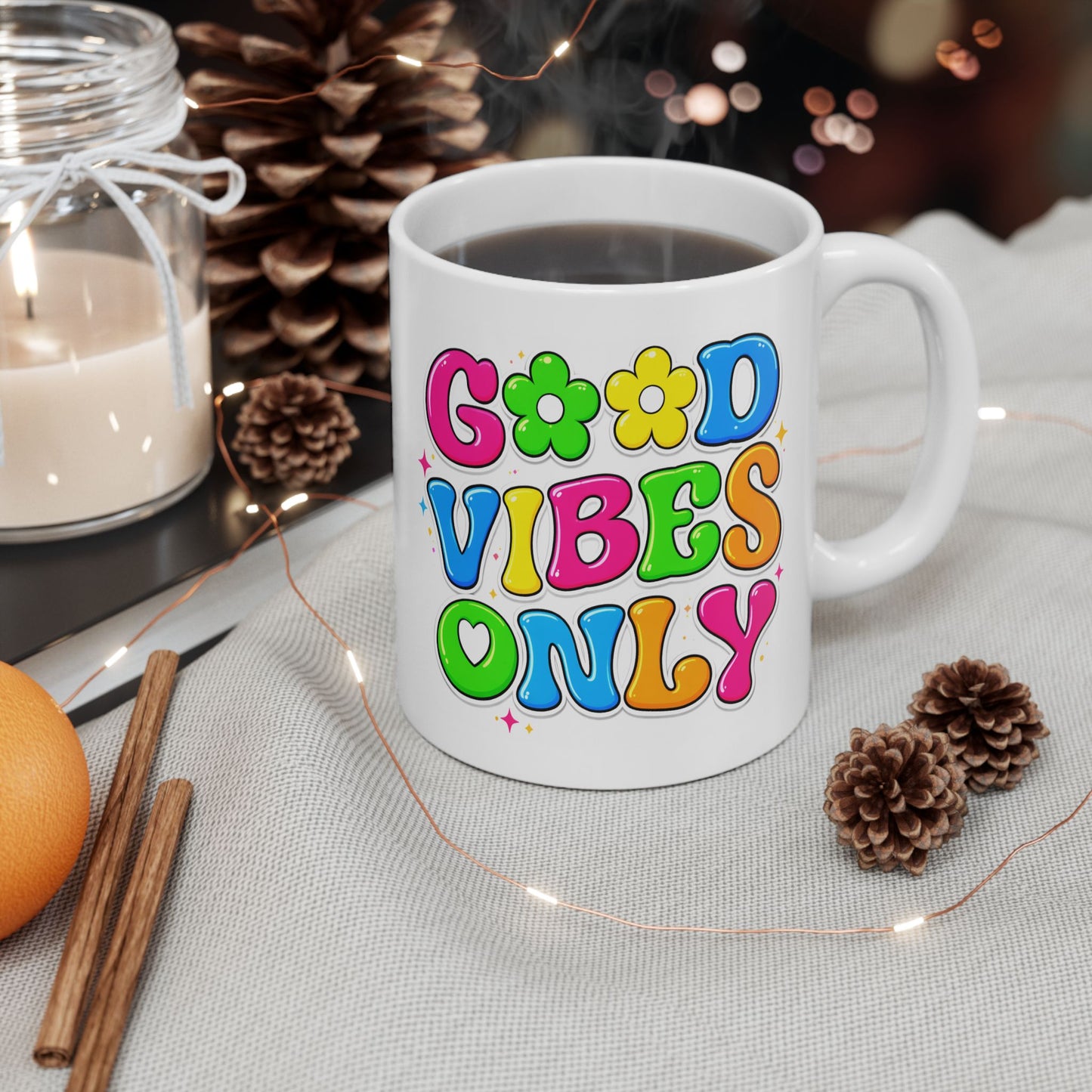Wellness Mug - Good Vibes Only Retro
