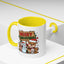 Christmas Mug - Merry Christmas Red & Green Text Reindeer Snowman