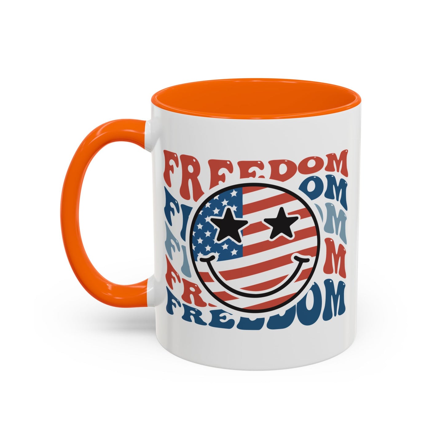 4th of July Mug - Freedom Smiley Face