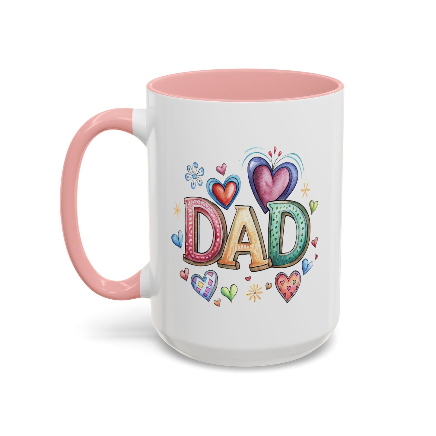 Father's Day Mug - Dad Hearts