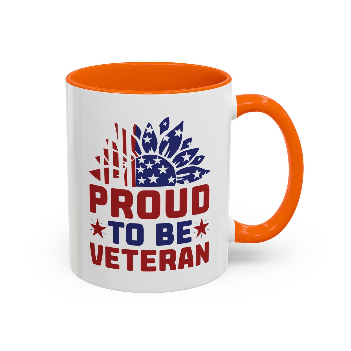 4th of July Mug - Proud to Be a Veteran Sunflower