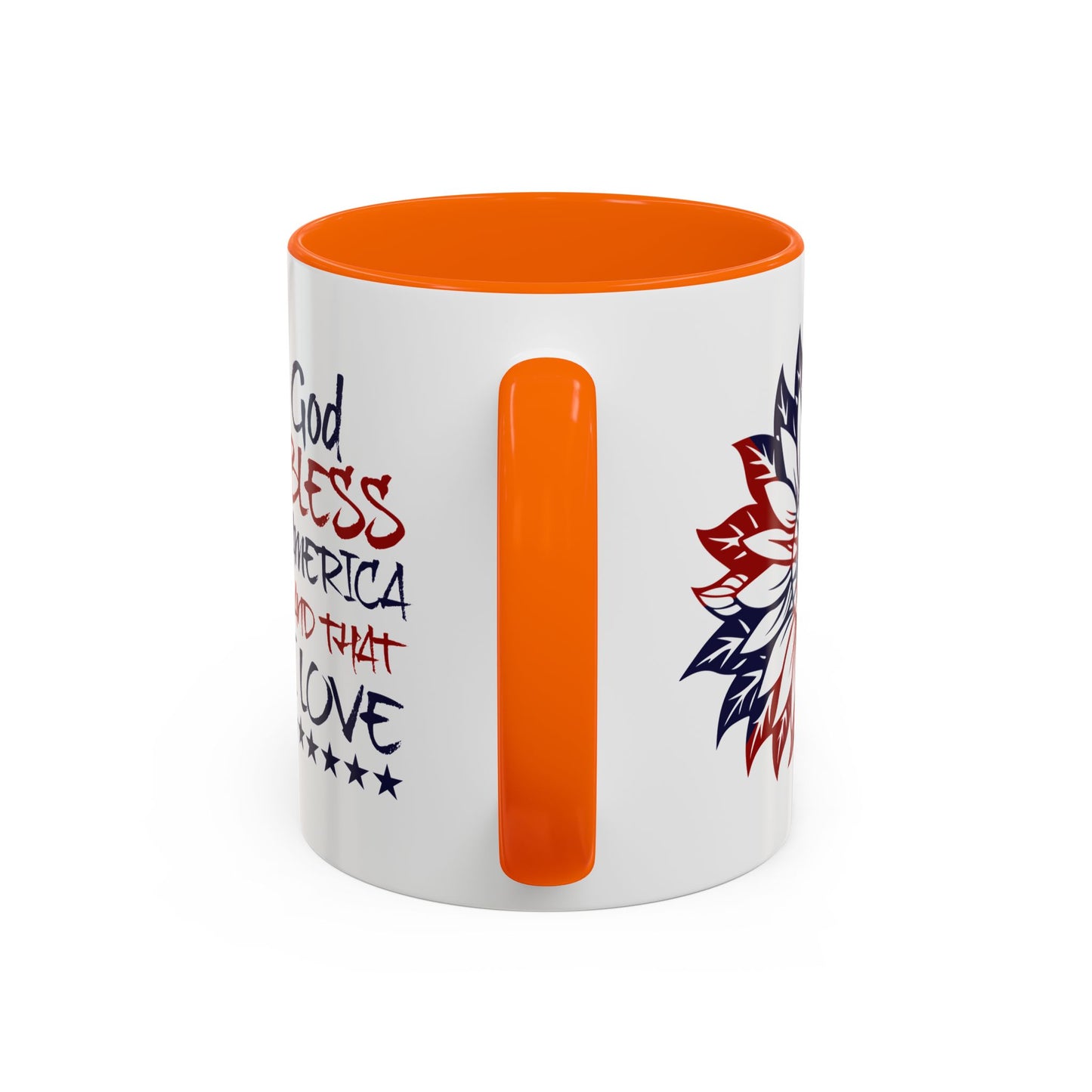 4th of July Mug - God Bless America Sunflower