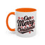 Christmas Mug - Merry Christmas Black Red & White Baseball Text