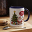 Christmas Mug - Happy Holidays Callout Santa Tree Presents Reindeer