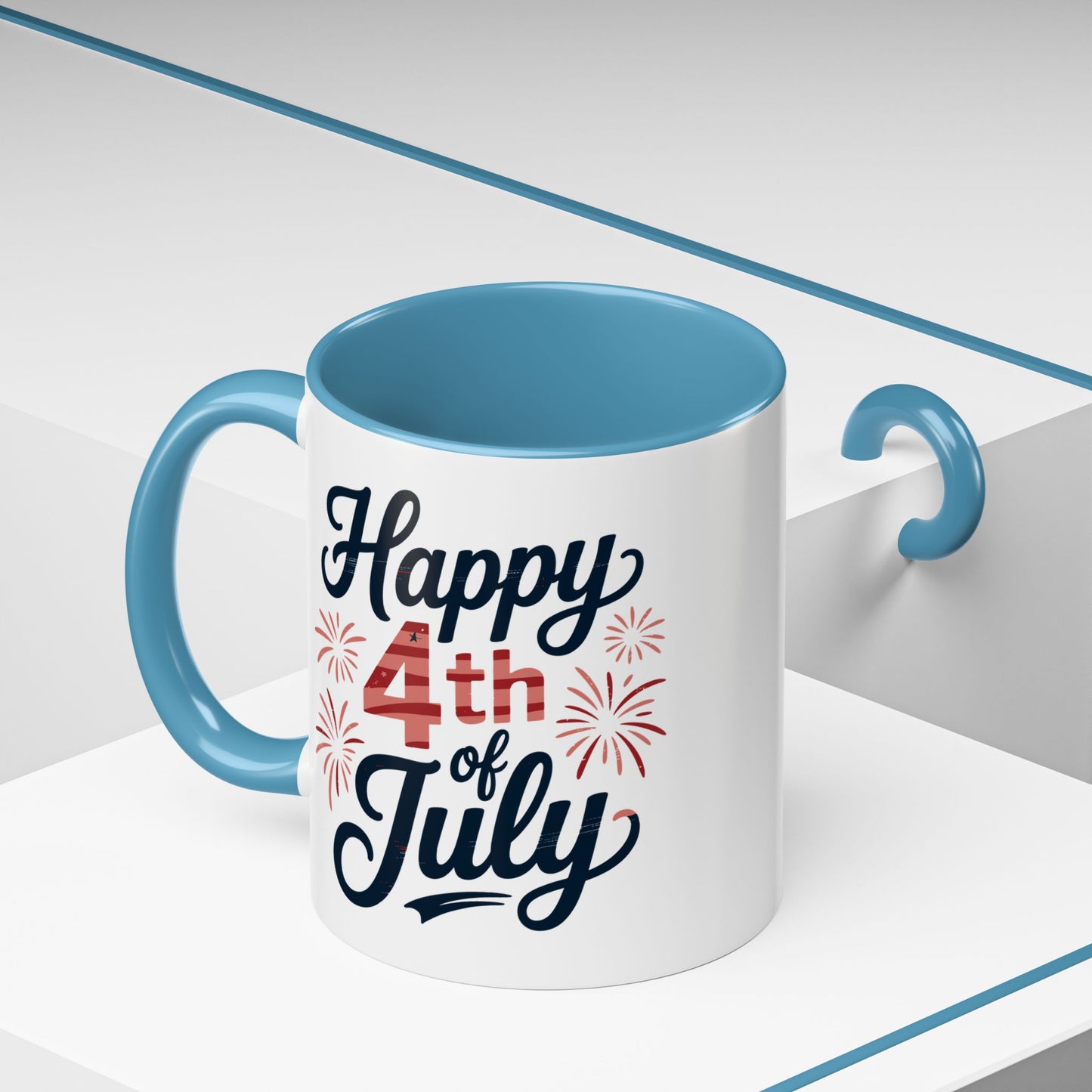 4th of July Mug - Happy 4th of July Fireworks