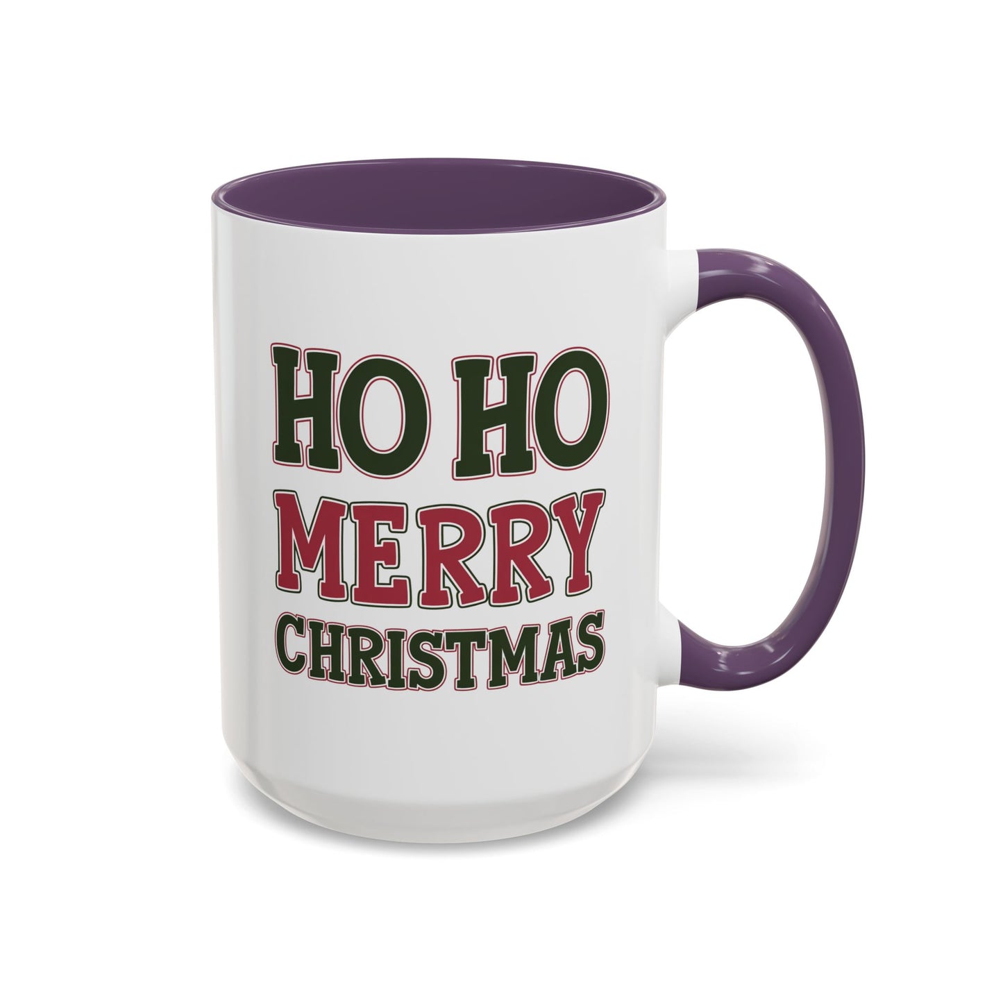 Christmas Mug - Ho Ho Ho Merry Christmas Red & Green Text 4