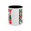 Christmas Mug - Happy Holidays Green Red & Blue Decorative Text