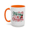 Christmas Mug - Merry Christmas Green & Red Text Star Candy Cane Stocking Snowflake