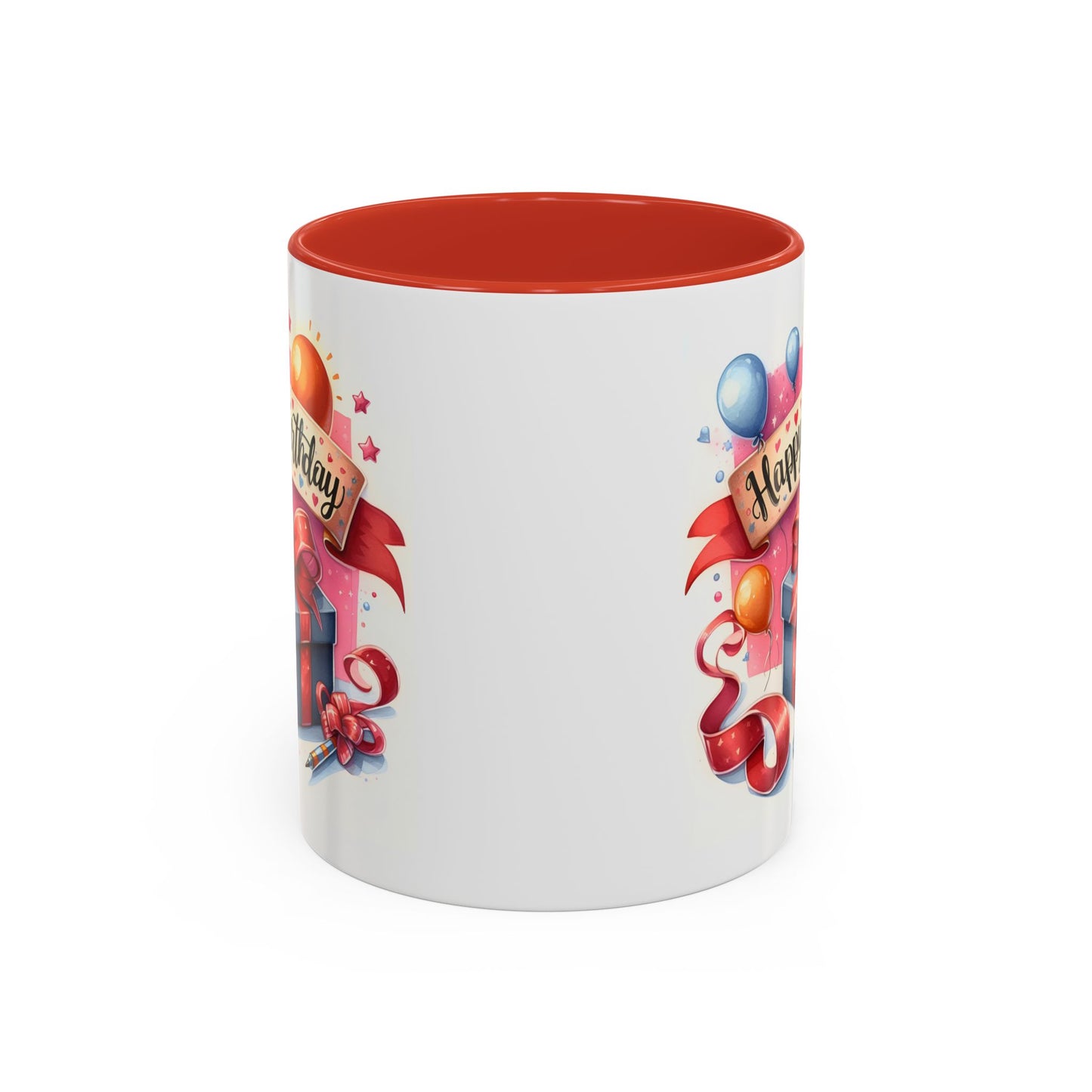 Birthday Mug - Present Pen Balloons