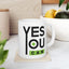 Motivation Mug - Yes You Can Black & Green