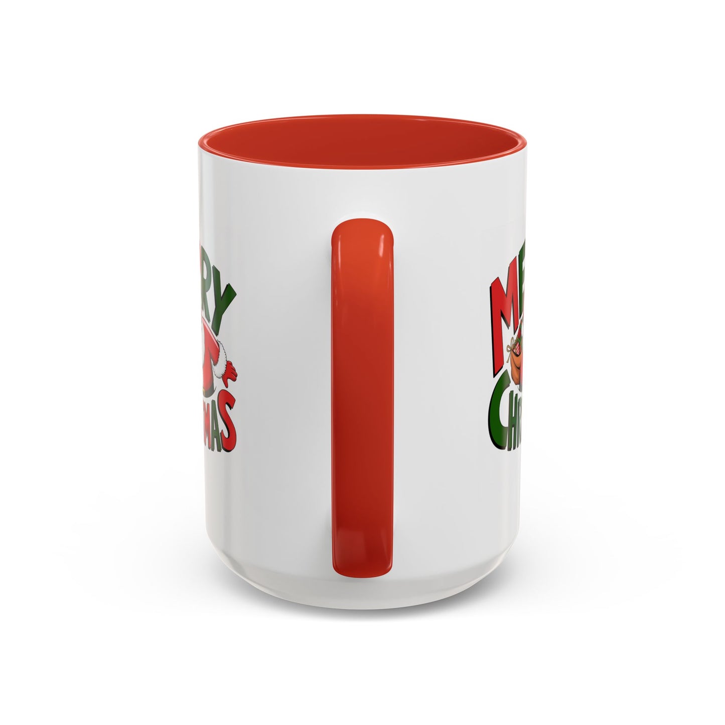 Christmas Mug - Green & Red Text Santa Presents