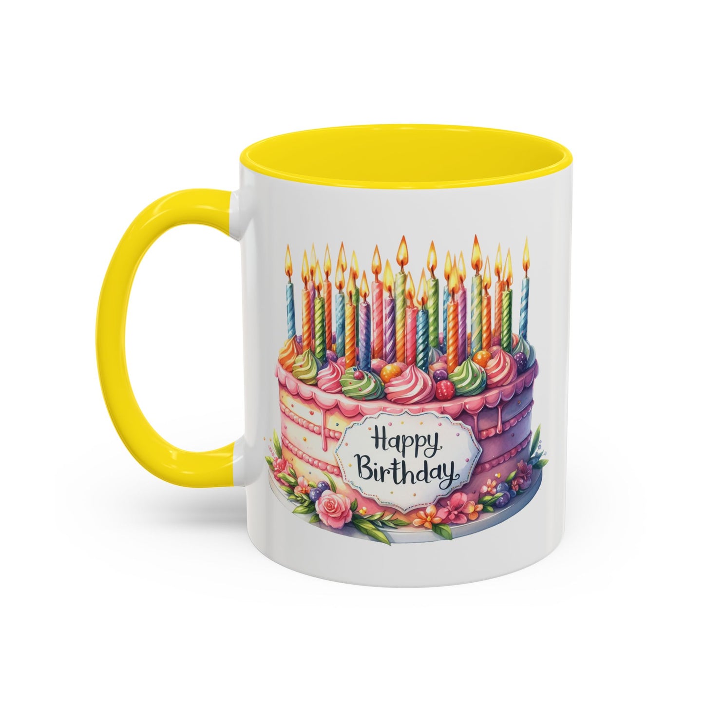 Birthday Mug - Happy Birthday Large Cake With...
