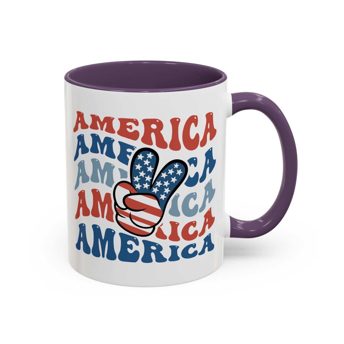 4th of July Mug - America peace Sign