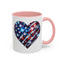 4th of July Mug - USA Sparkle Heart