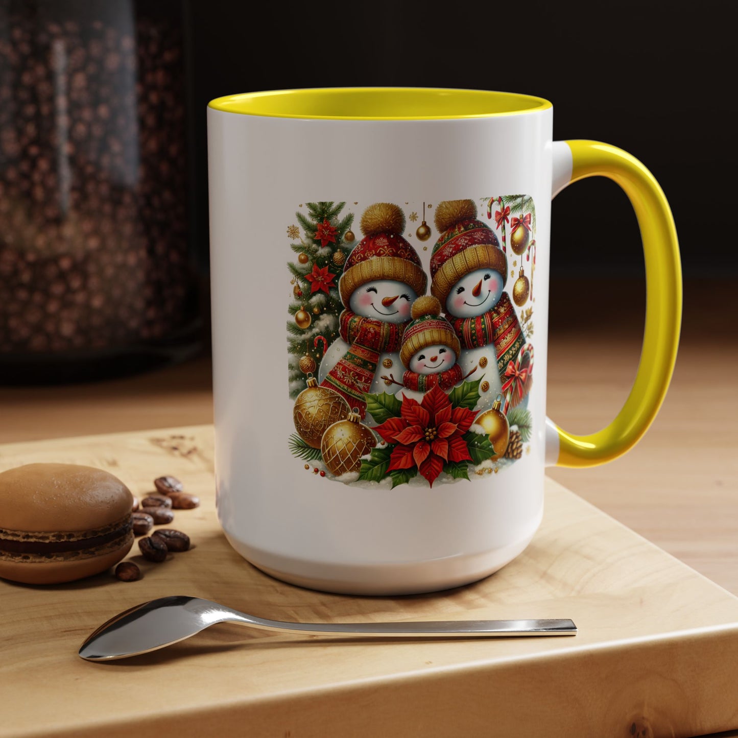Christmas Mug - Gold Snowman Family 2