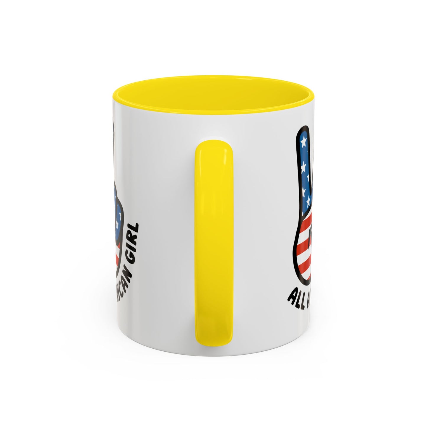 4th of July Mug - All American Girl Peace Sign