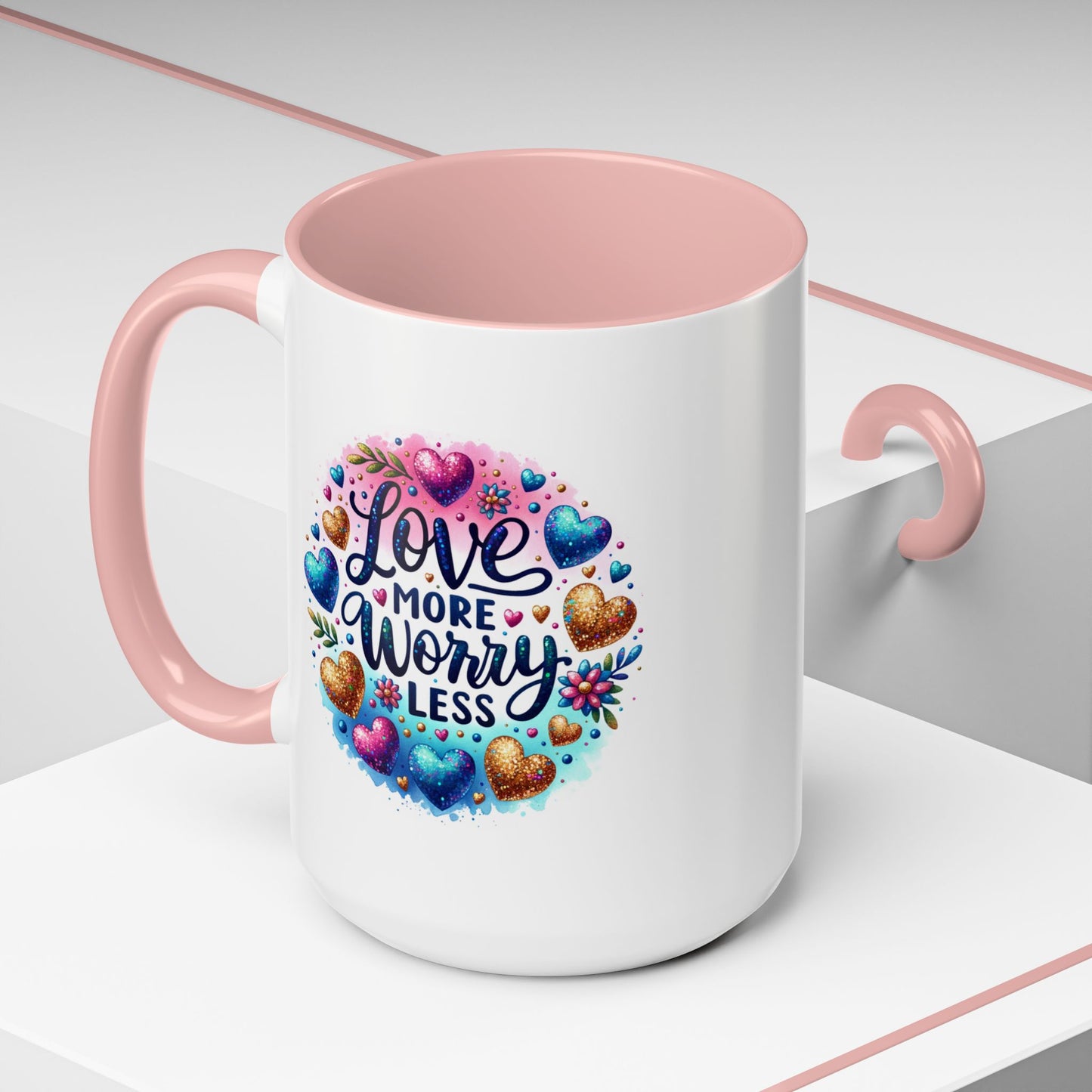 Wellness Mug - Love More Worry Less Circle