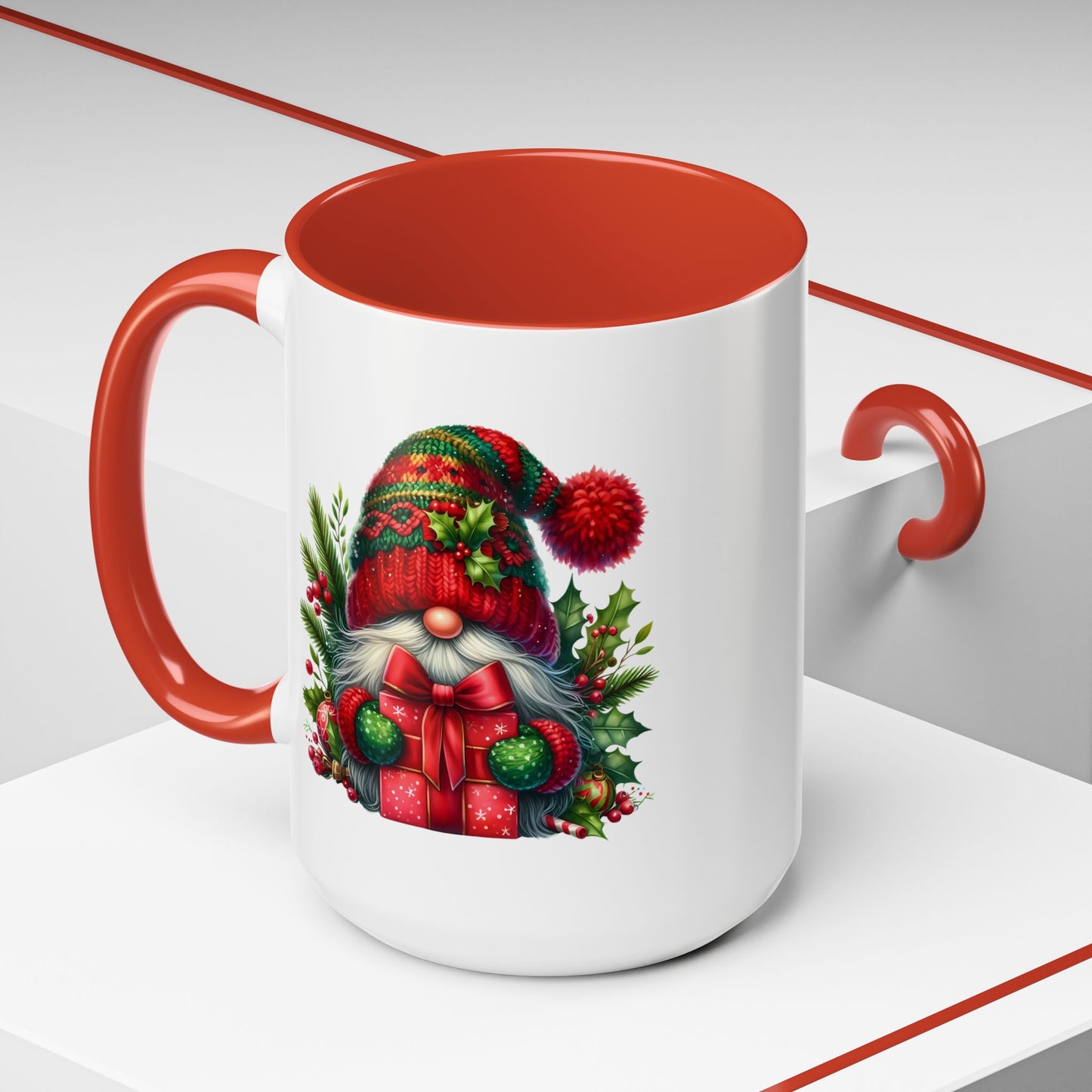Christmas Mug - Gnome with Wrapped Present