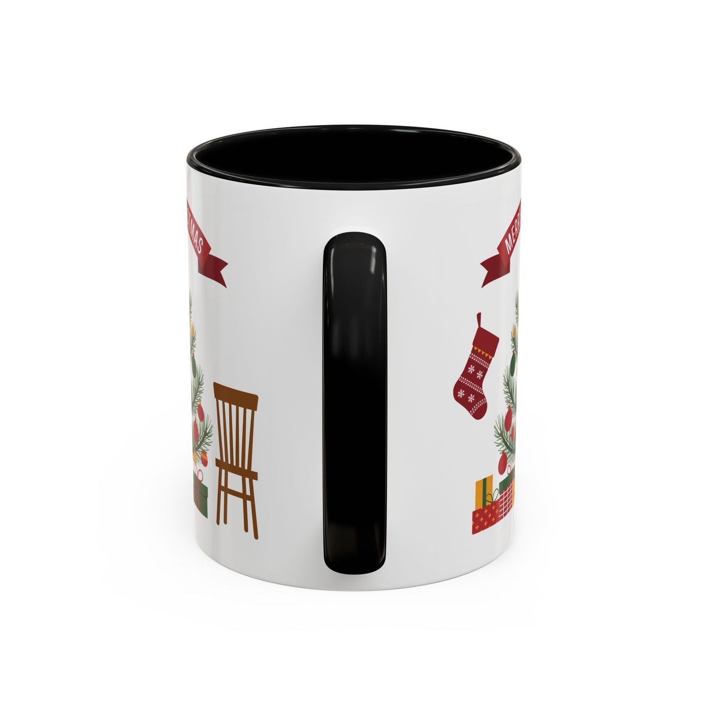 Christmas Mug - Merry Christmas Banner Tree Presents