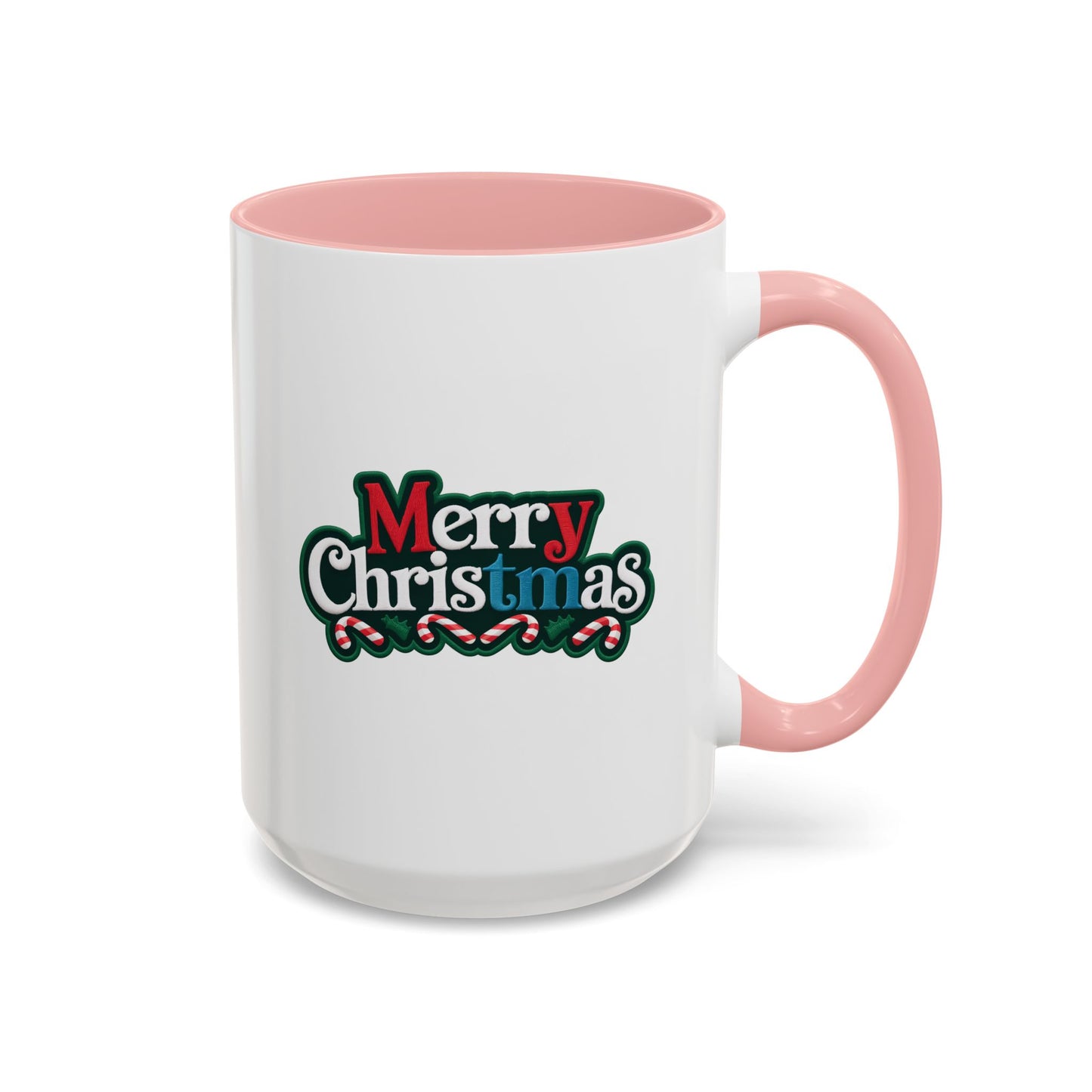Christmas Mug - Merry Christmas White Red & Blue Text