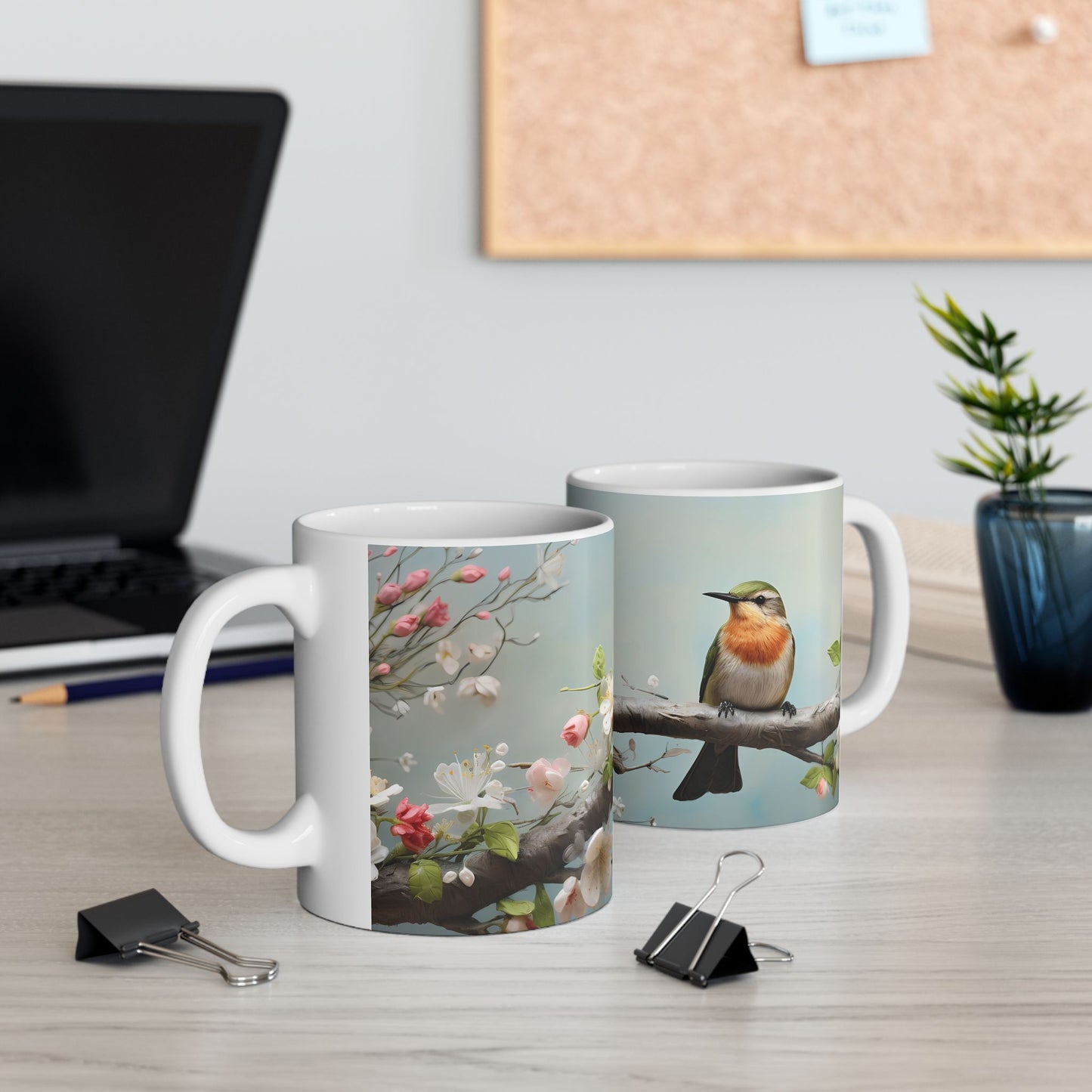 Artistic Mug - Felted Bird