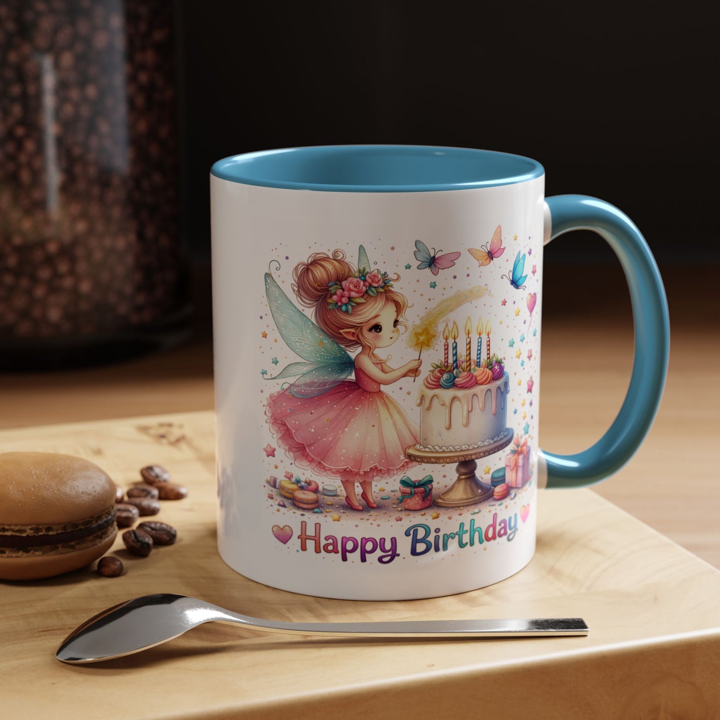 Birthday Mug - Fairy Butterflies