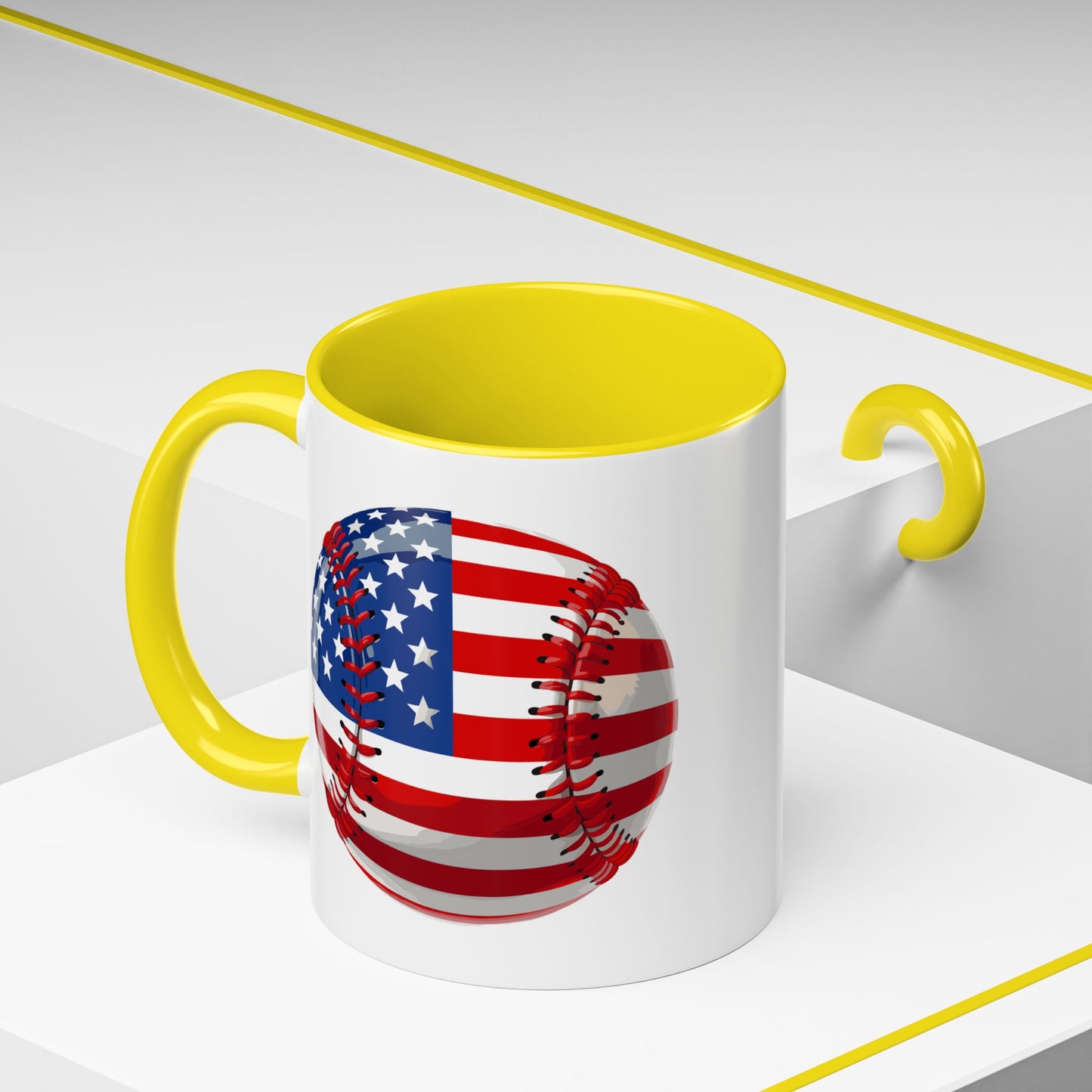 4th of July Mug - Baseball American Flag