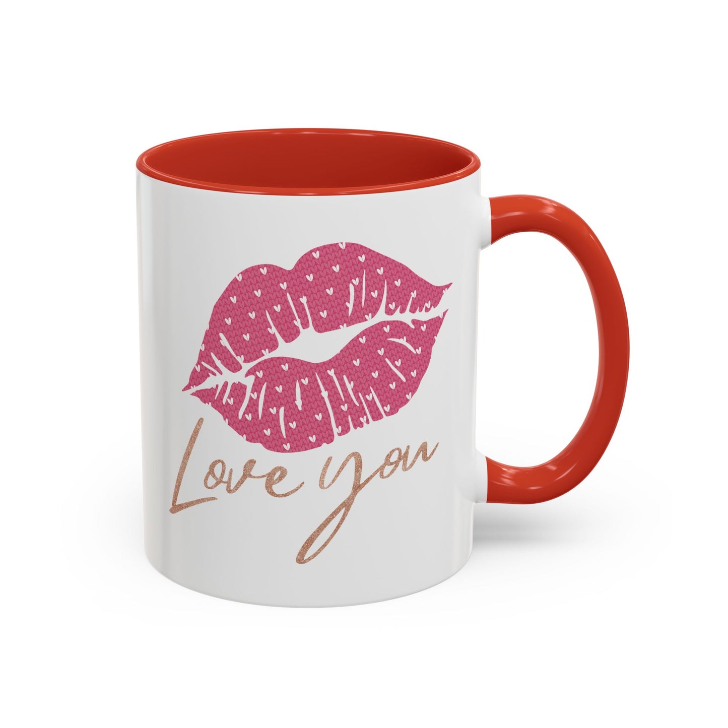 Valentine's Day Mug - Love You Lips Kiss