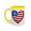 4th of July Mug - Heart American Flag