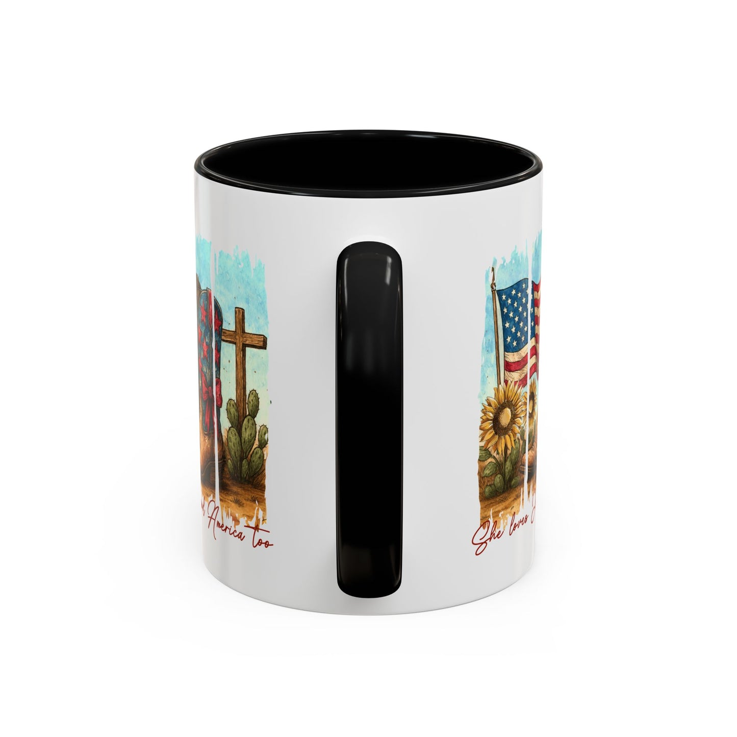 4th of July Mug - She Loves Jesus & America Too Boots