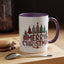 Christmas Mug - Merry Christmas Tartan Text Trees Presents