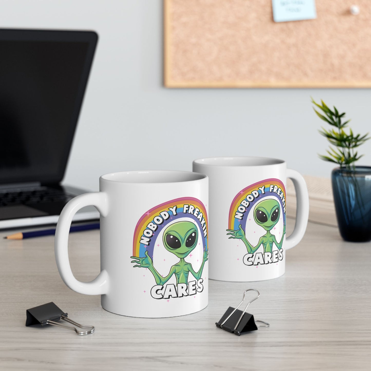 Alien Mug - Nobody Freakin Cares