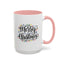 Christmas Mug - Merry Christmas Black Text Colored Lights