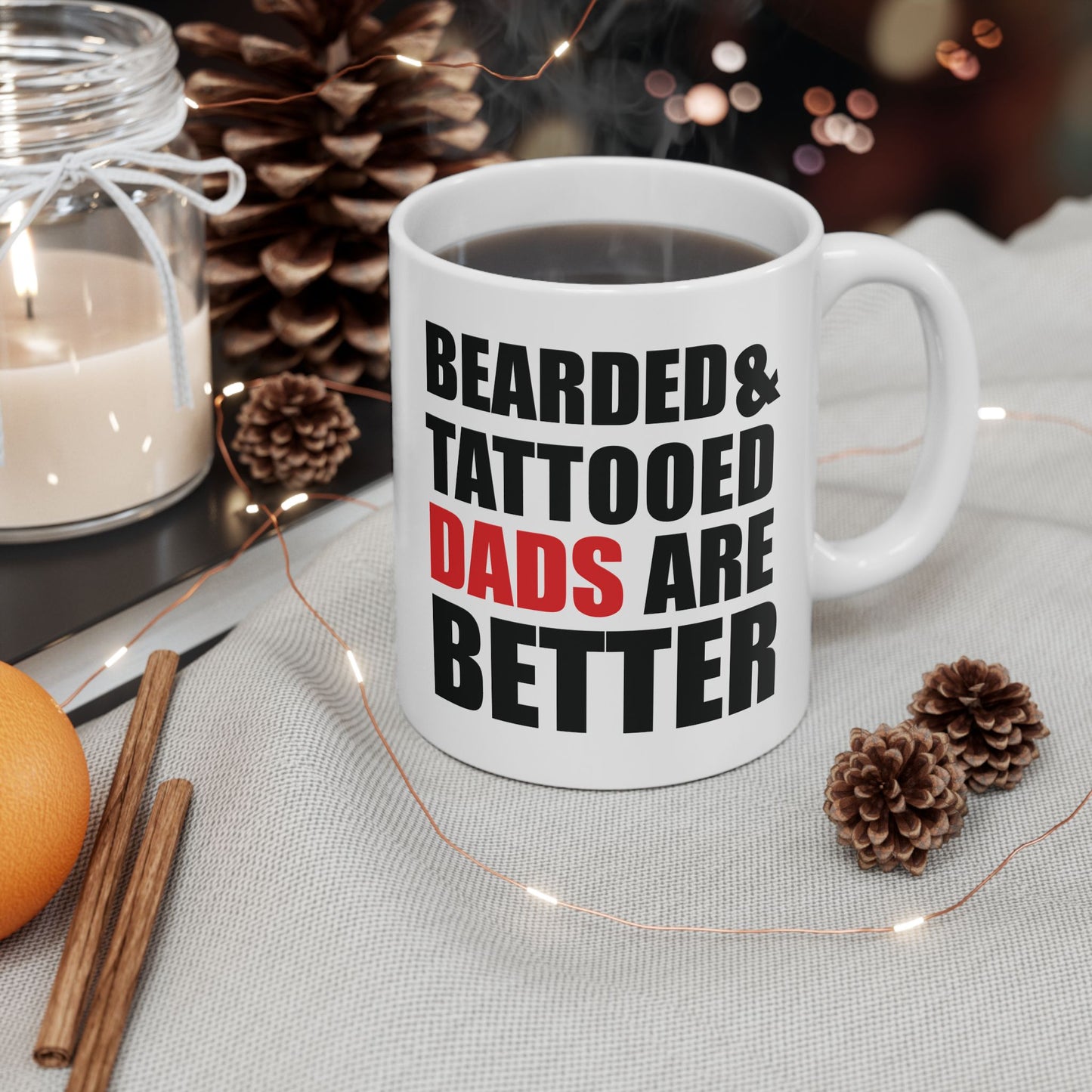 Father's Day Mug - Bearded & Tattooed