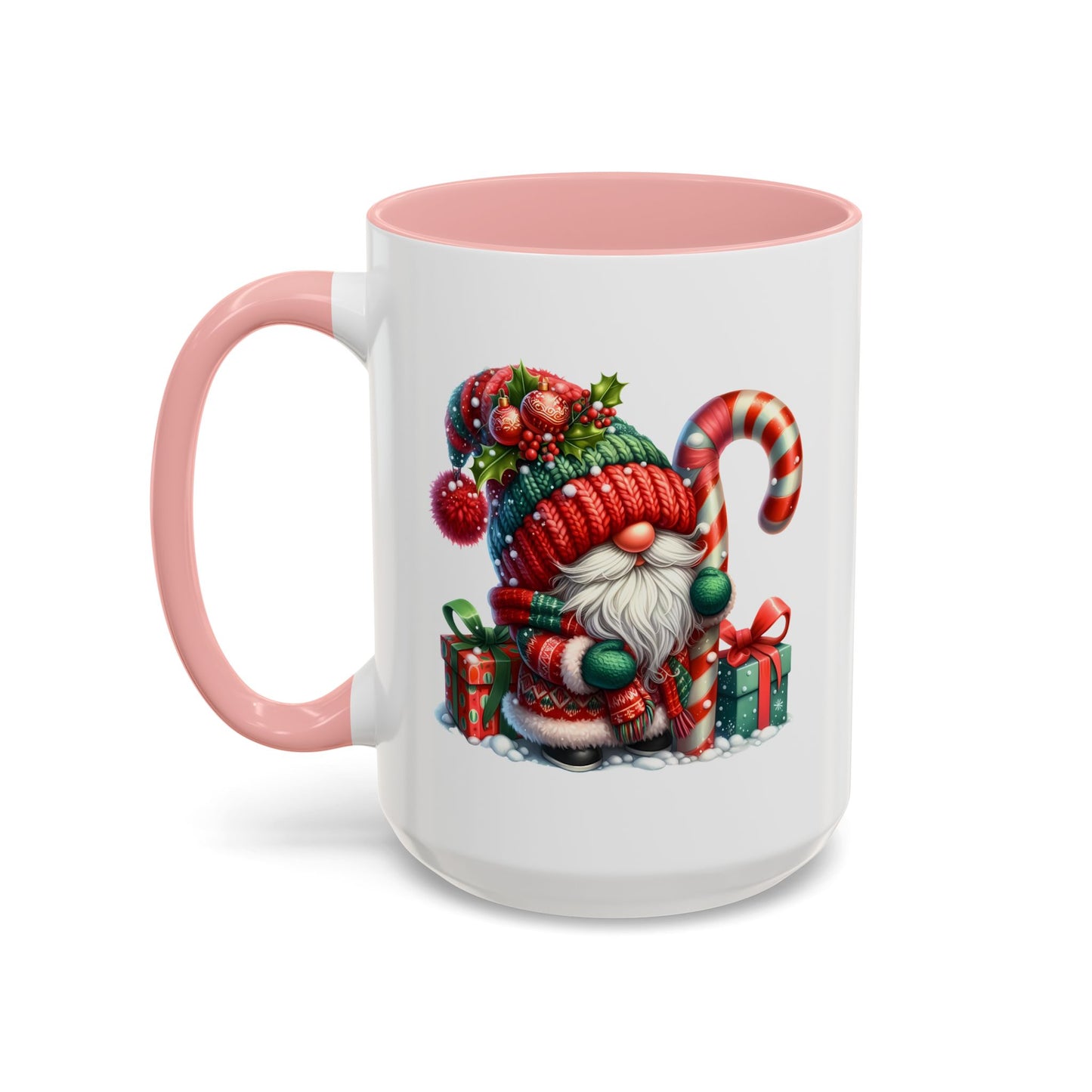 Christmas Mug - Gnome Candy Cane and Presents