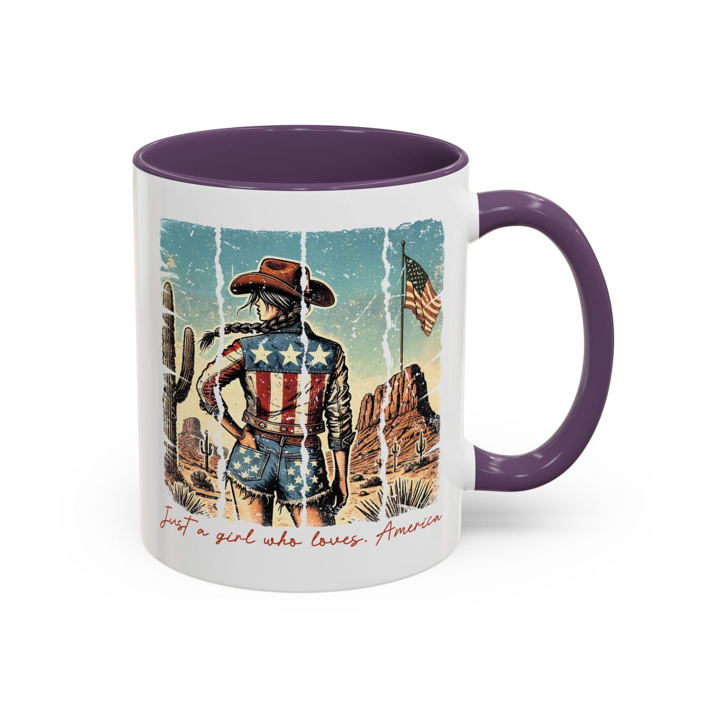 4th of July Mug - Just a Girl Who Loves America